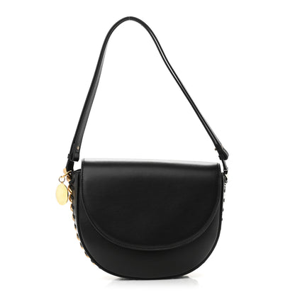 Stella McCartney Eco Alter Nappa Medium Frayme Shoulder Bag Black 1 of 11