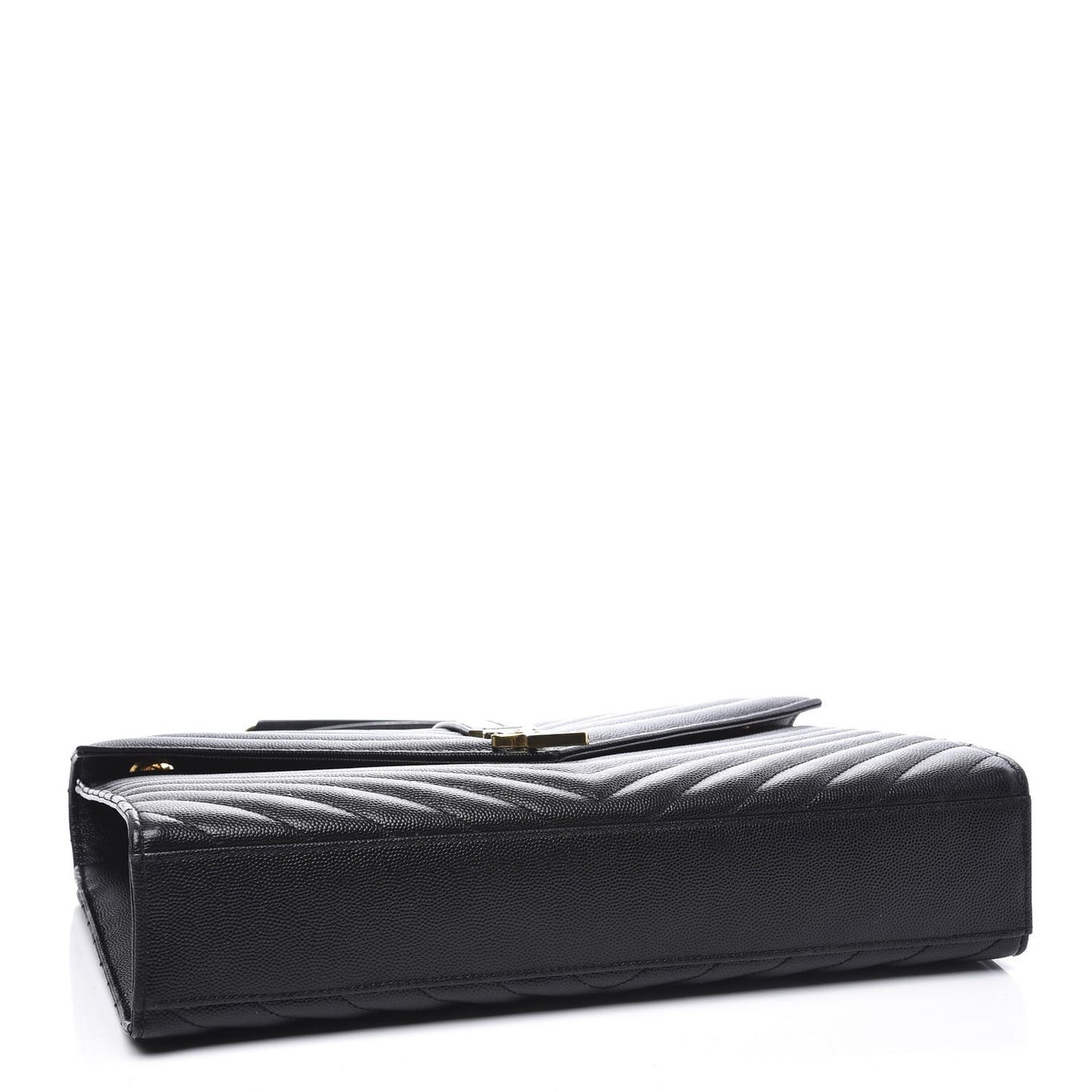Grain De Poudre Matelasse Chevron Large Monogram Satchel Black