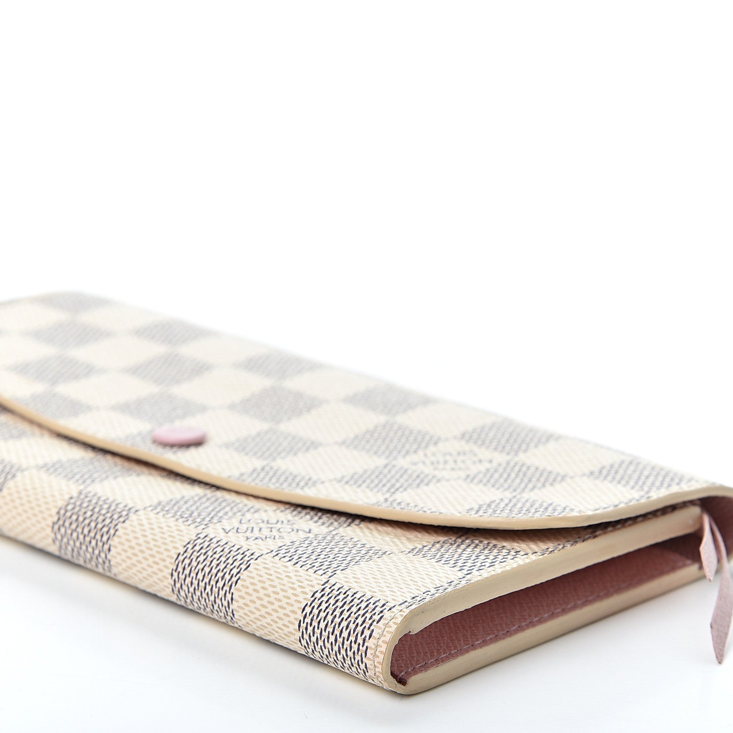 Louis Vuitton Damier Azur Emilie Wallet Rose Ballerine 8 of 8