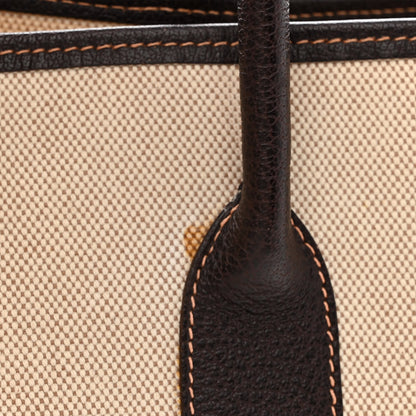Hermes Buffle Skipper Toile Garden Party 36 MM Tote Marron Fonce 14 of 15