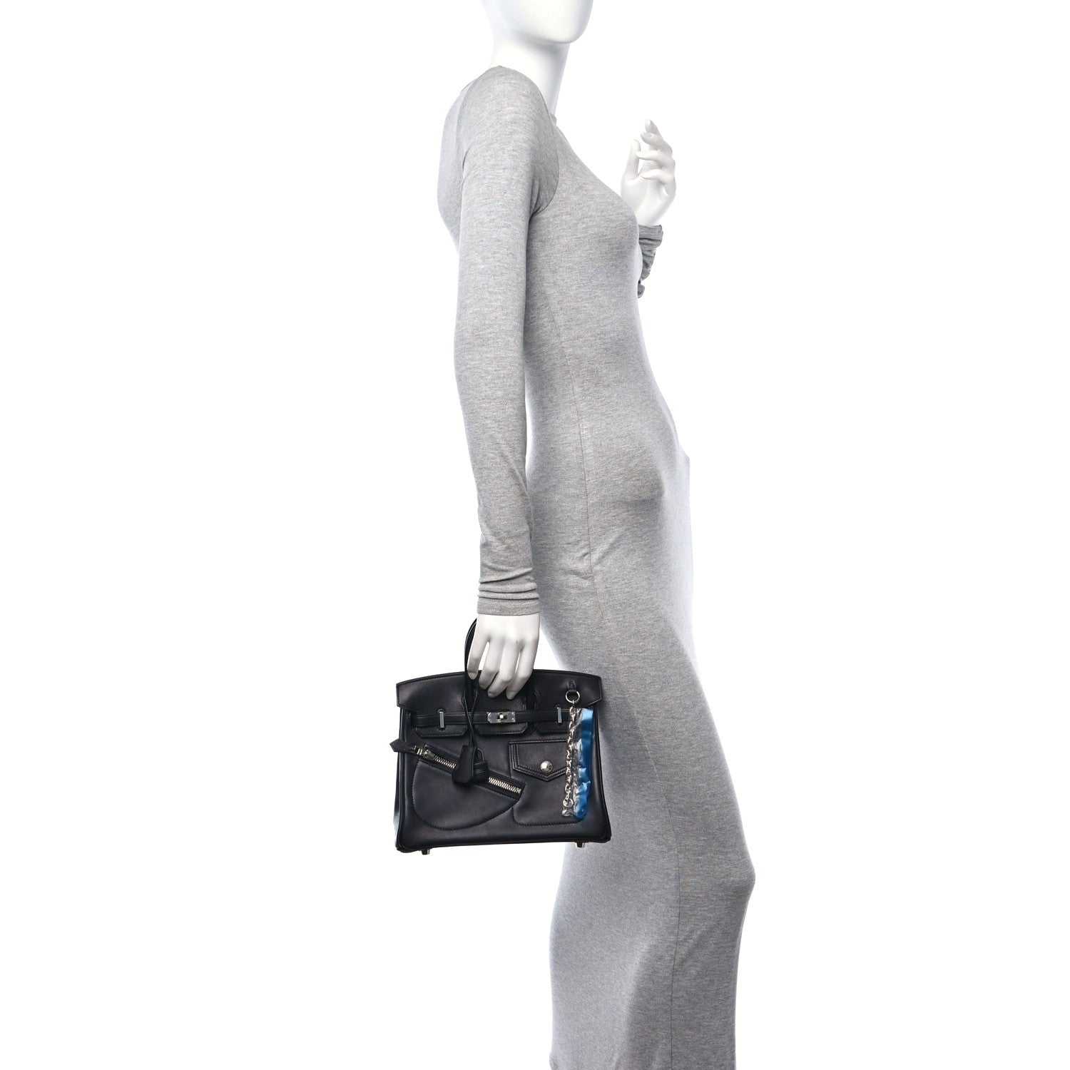 Hermes Veau Volupto Rock Birkin 25 Black 2 of 13