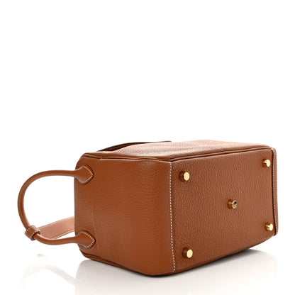 Hermes Taurillon Clemence Lindy 26 Gold 4 of 11