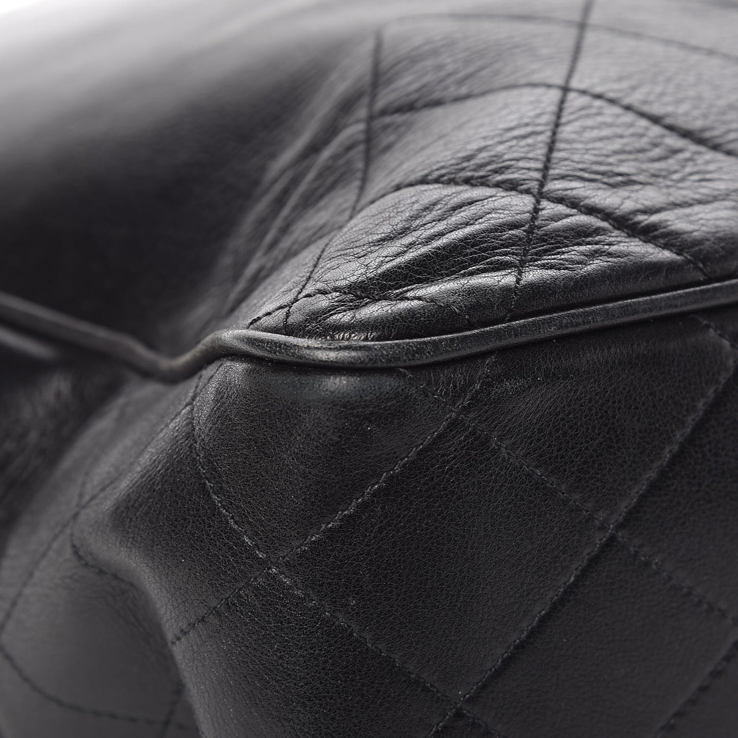 Lambskin Quilted Tote Black
