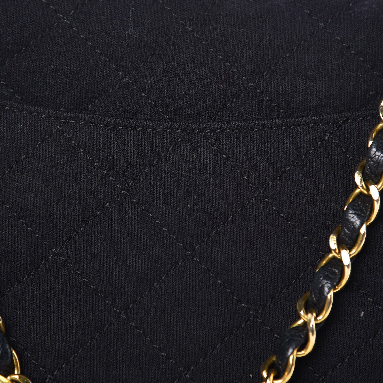 Chanel Lambskin Jersey Quilted Medium Double Flap Black 11 of 13