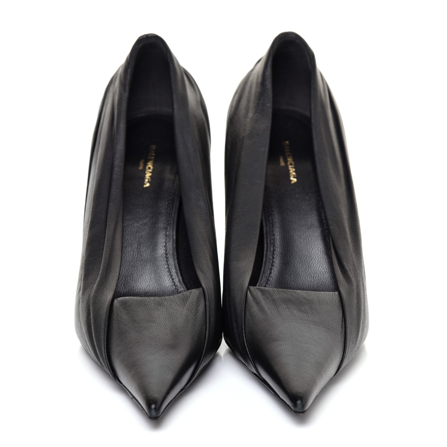 Balenciaga Lambskin Knife Pointed Pumps 36.5 Black 2 of 8