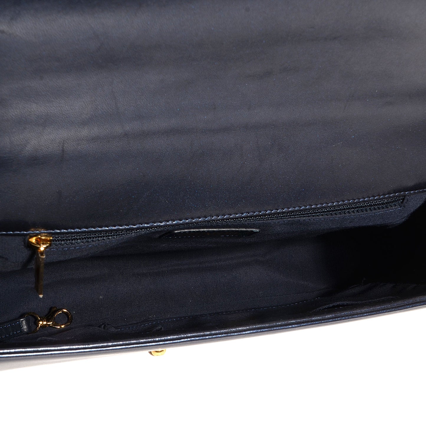 Lambskin Embossed Large Boy Cube Flap Navy Blue
