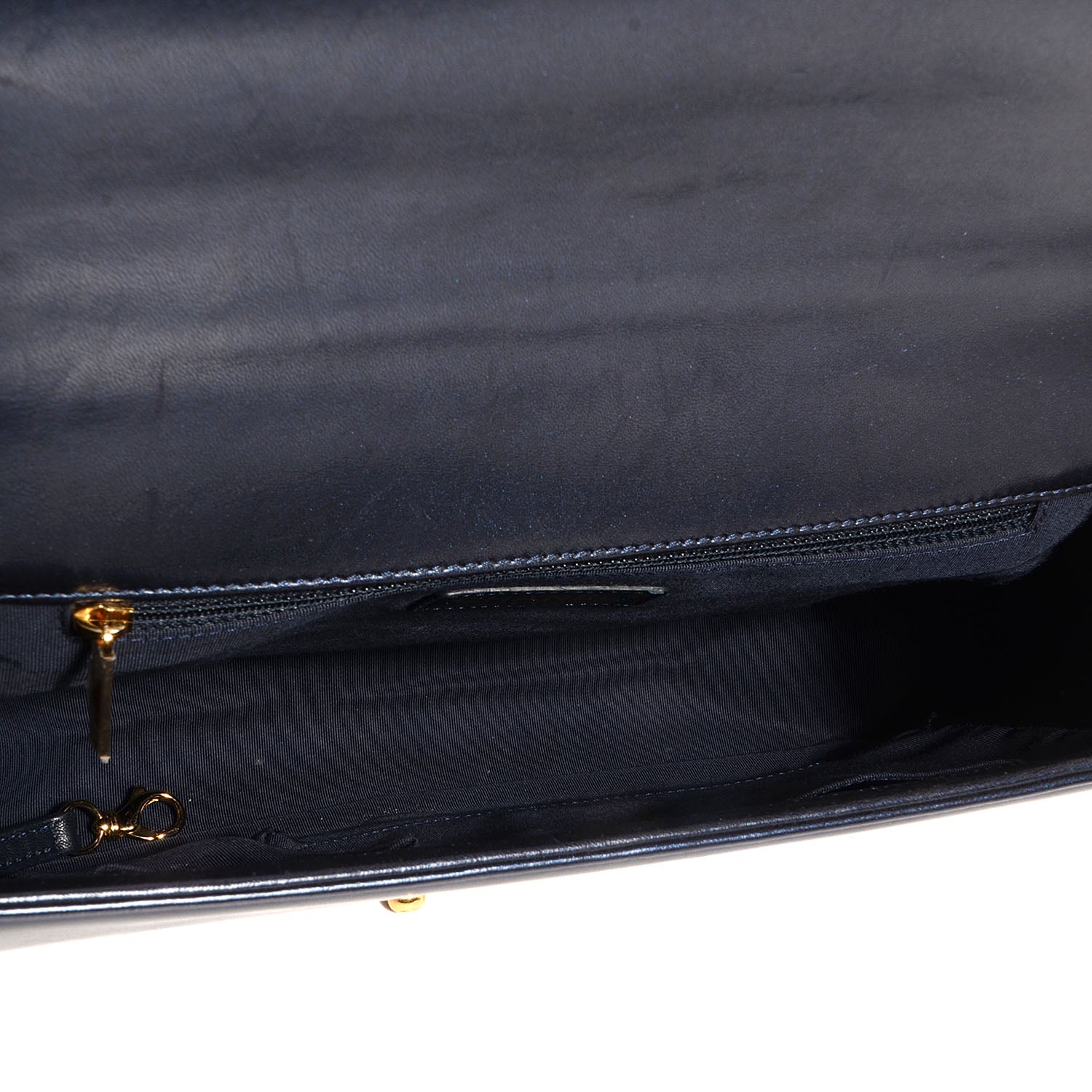 Chanel Lambskin Embossed Large Boy Cube Flap Navy Blue 5 of 8