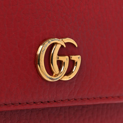 Gucci Dollar Calfskin Double G French Flap Wallet Hibiscus Red 11 of 12