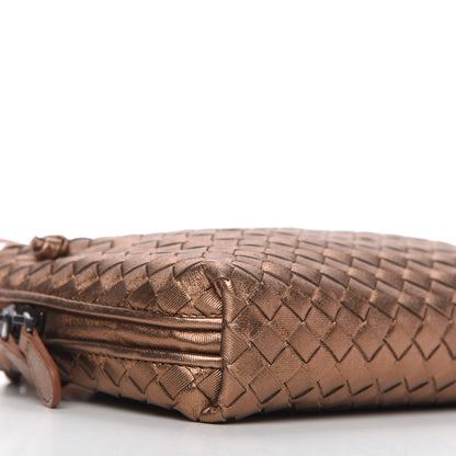 Bottega Veneta Metallic Grosgrain Intrecciato Nodini Crossbody Messenger Copper 6 of 10