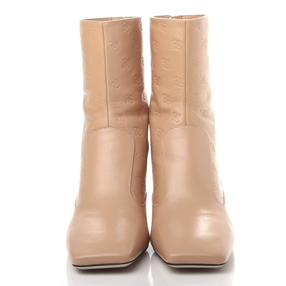 Fendi Vitello Karligraphy Embossed FFreedom Ankle Boots 40.5 Pink Burb 5 of 11