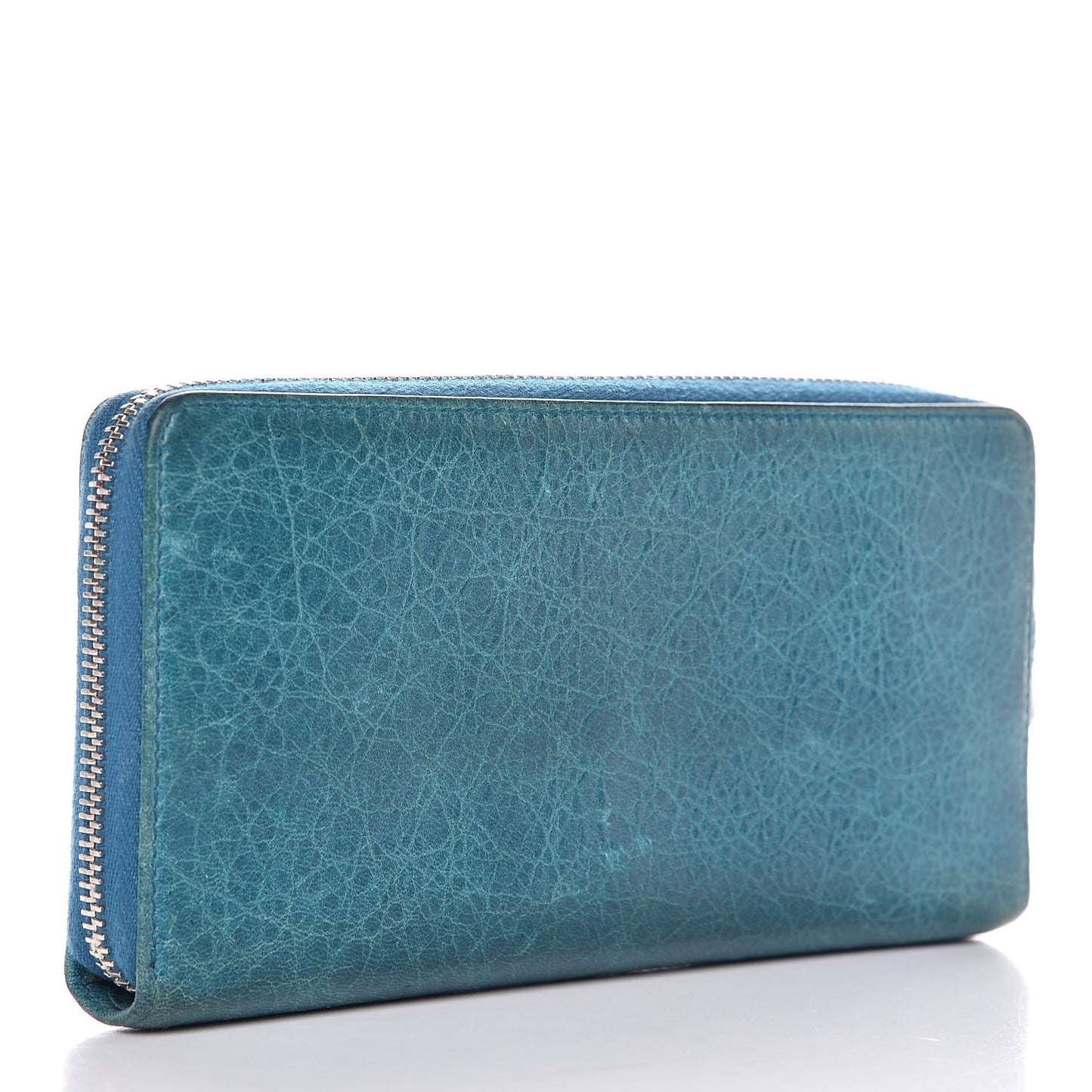 Agneau Giant 12 Silver Hardware Continental Zip Around Wallet Lagon