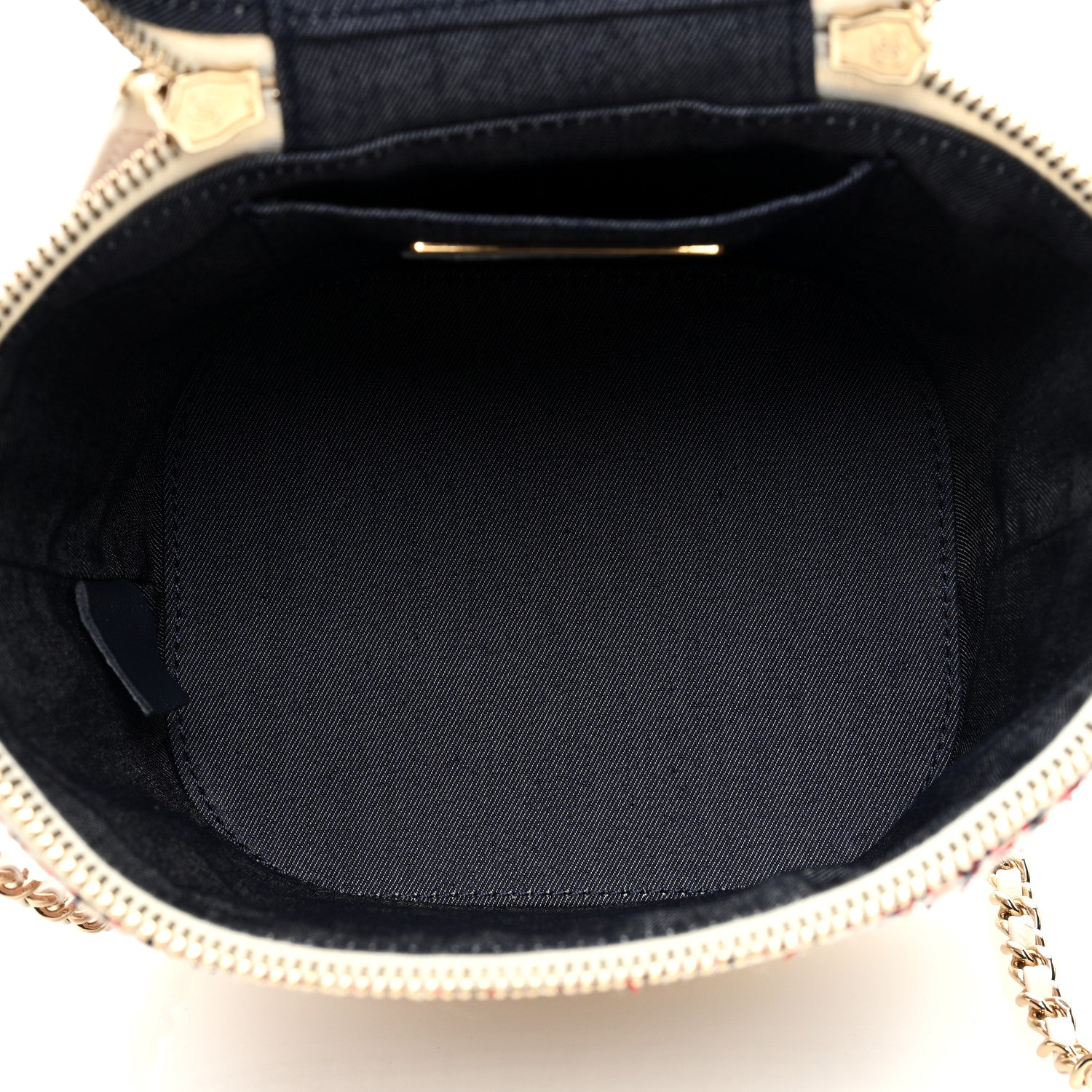 Chanel Tweed Lambskin Timeless Vanity Cosmetic Case White 5 of 13