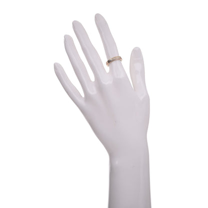 Cartier 18K Pink White Yellow Gold 3.5mm Trinity Wedding Band Ring 49 4.75 2 of 5