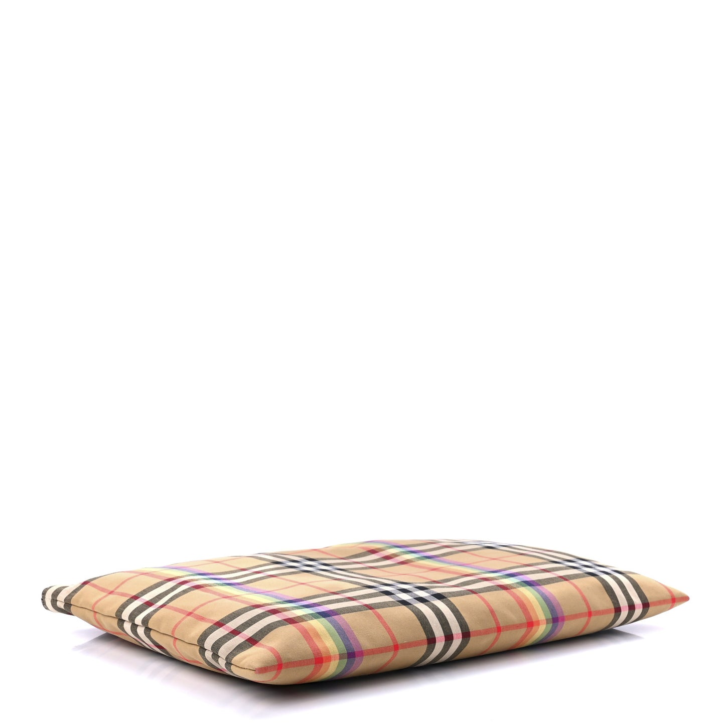 Vintage Rainbow Check Zip Pouch Antique Yellow
