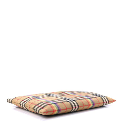 Burberry Vintage Rainbow Check Zip Pouch Antique Yellow 3 of 12
