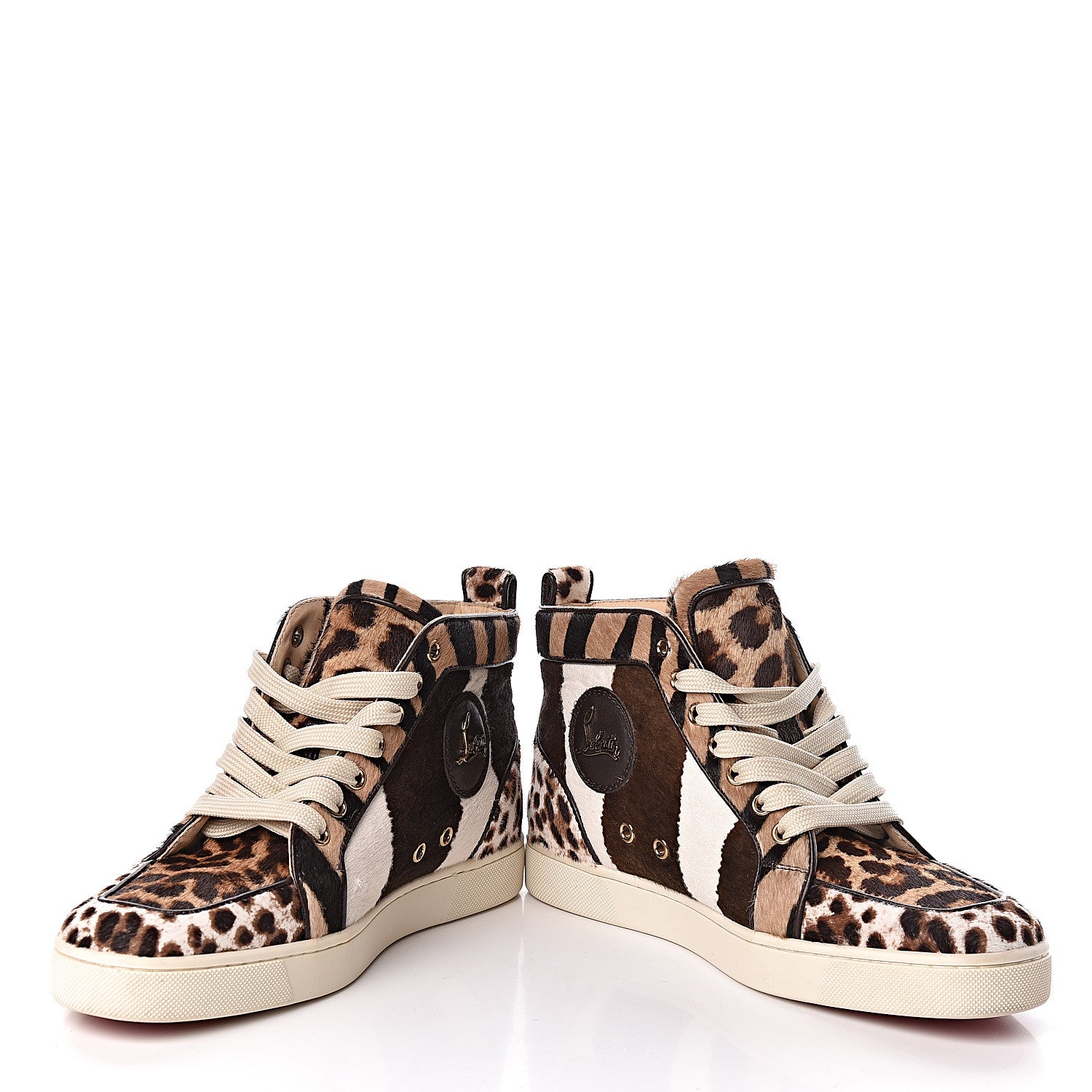 Christian Louboutin Calf Hair Animal Print Rantus Orlato Flat Sneakers 39.5 Multicolor 5 of 11