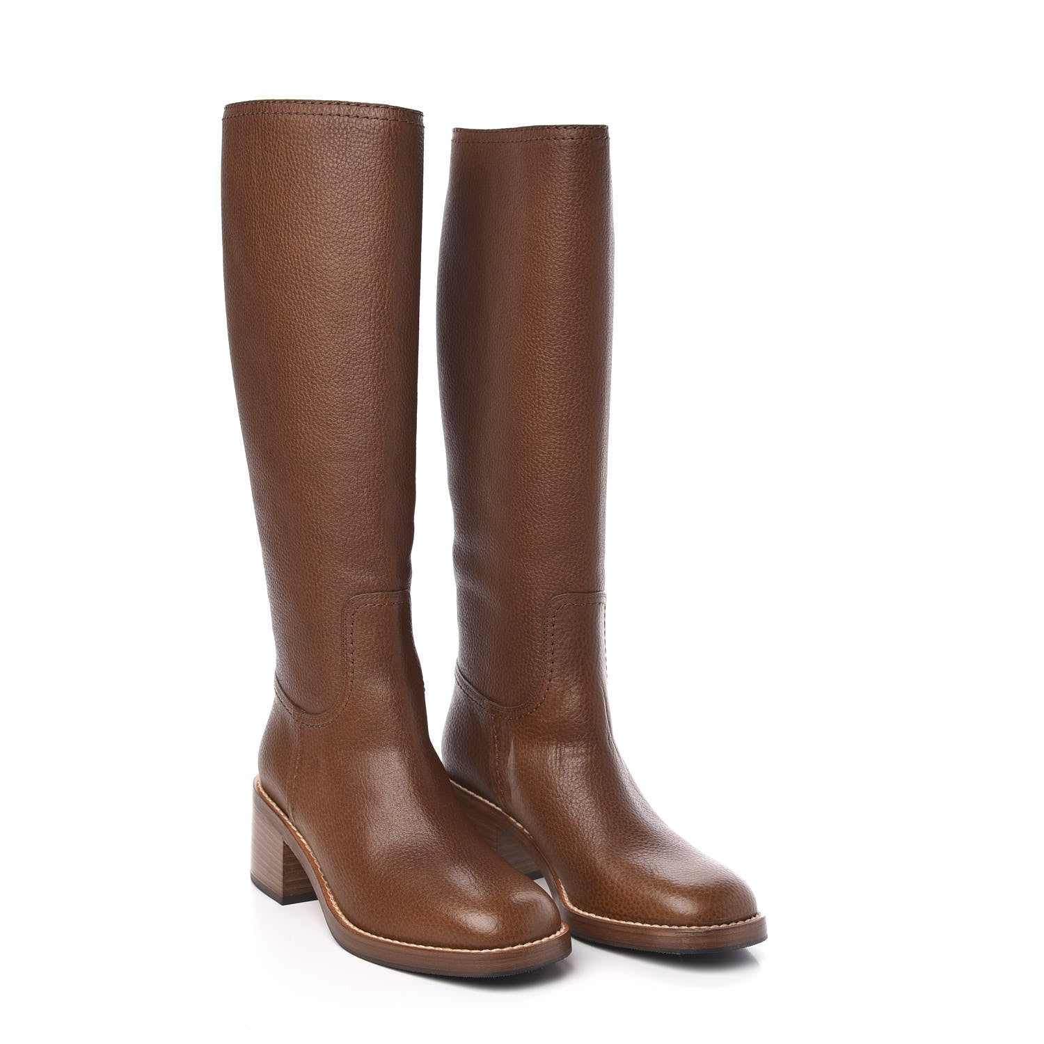 Gucci GG Monogram Calfskin Lola Tall Boots 37 Beige Ruggine Cuir 8 of 11