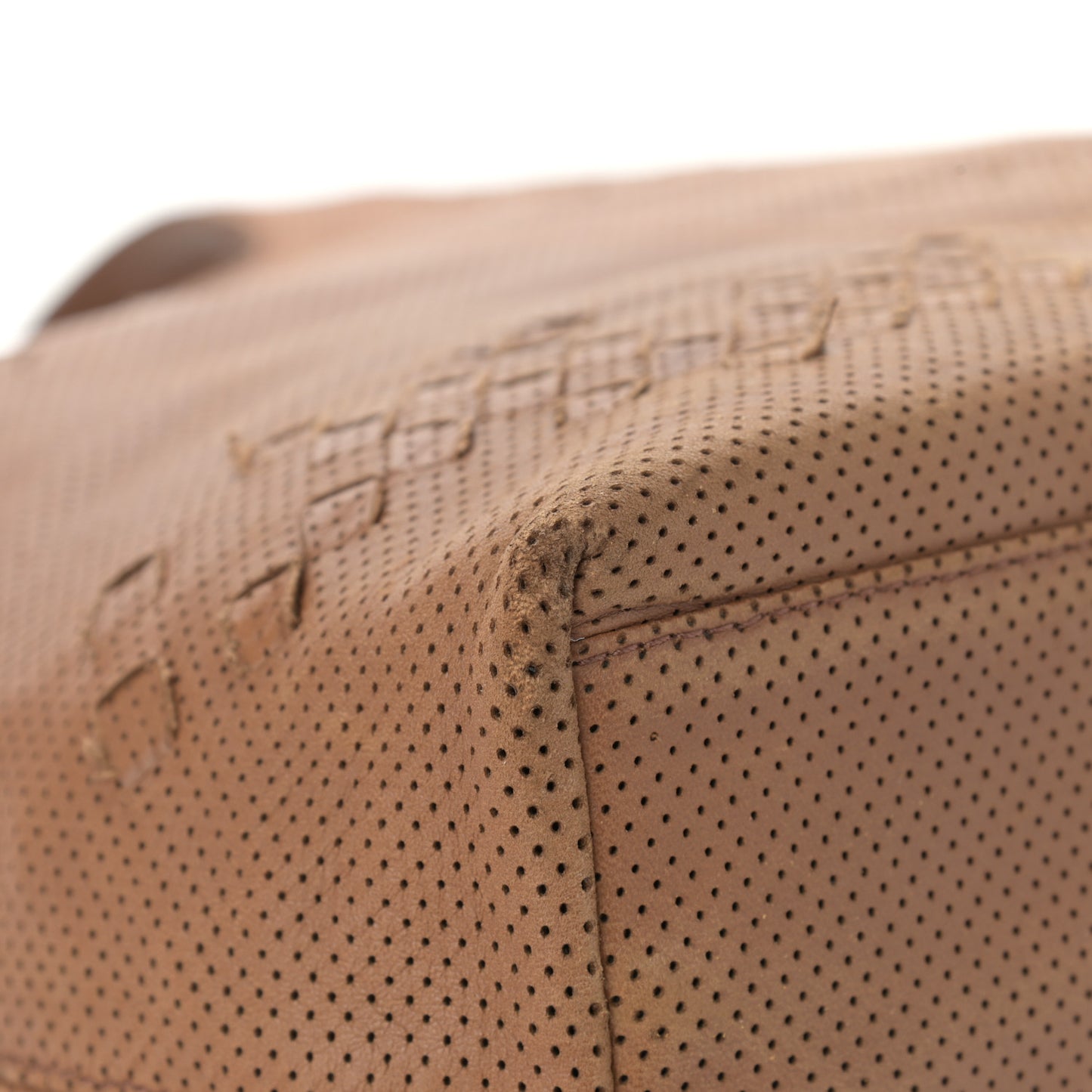 Nappa Intrecciato Perforated Regent Tote Noce