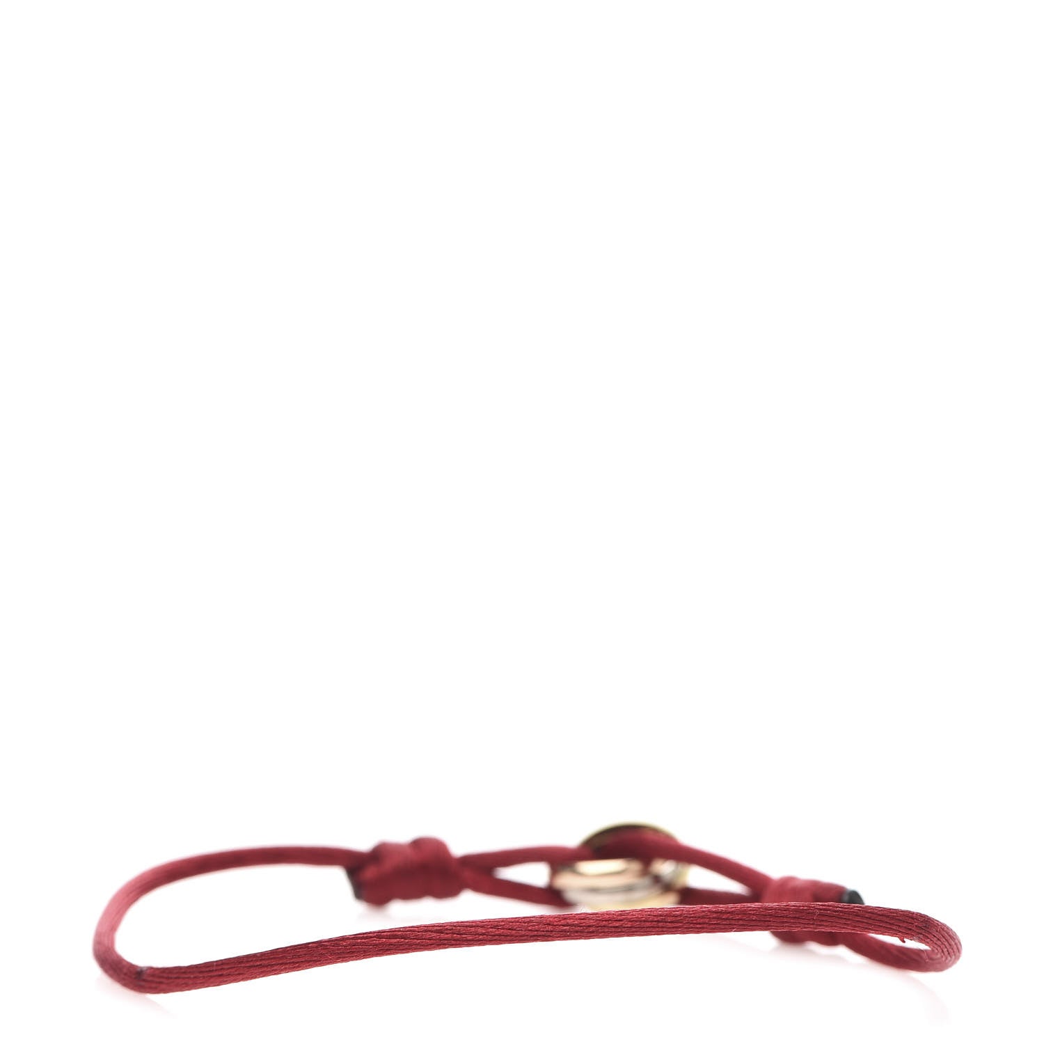 Cartier 18K Pink Yellow White Gold Trinity Cord Bracelet Red 2 of 6