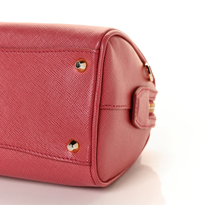 Prada Saffiano Lux Mini Convertible Bowler Fuoco 7 of 7