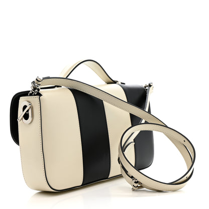 Gucci Senna Calfskin Lines Petite GG Top Handle Shoulder Bag Black Mystic White 3 of 10