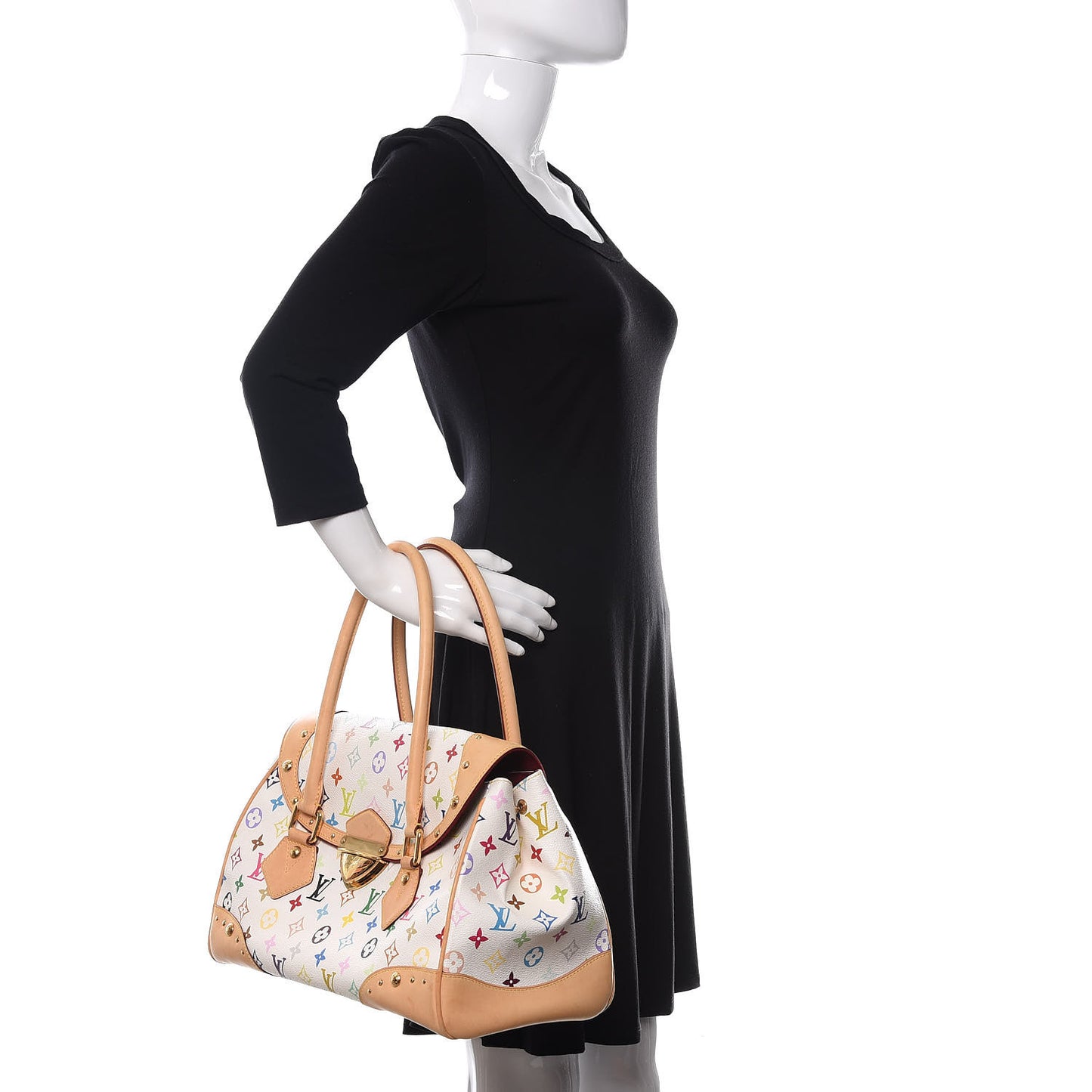 Monogram Multicolor Beverly GM White