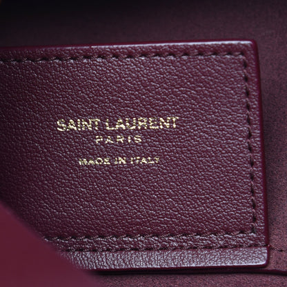 Saint Laurent Calfskin Toy Shopping Tote Dark Red 7 of 8