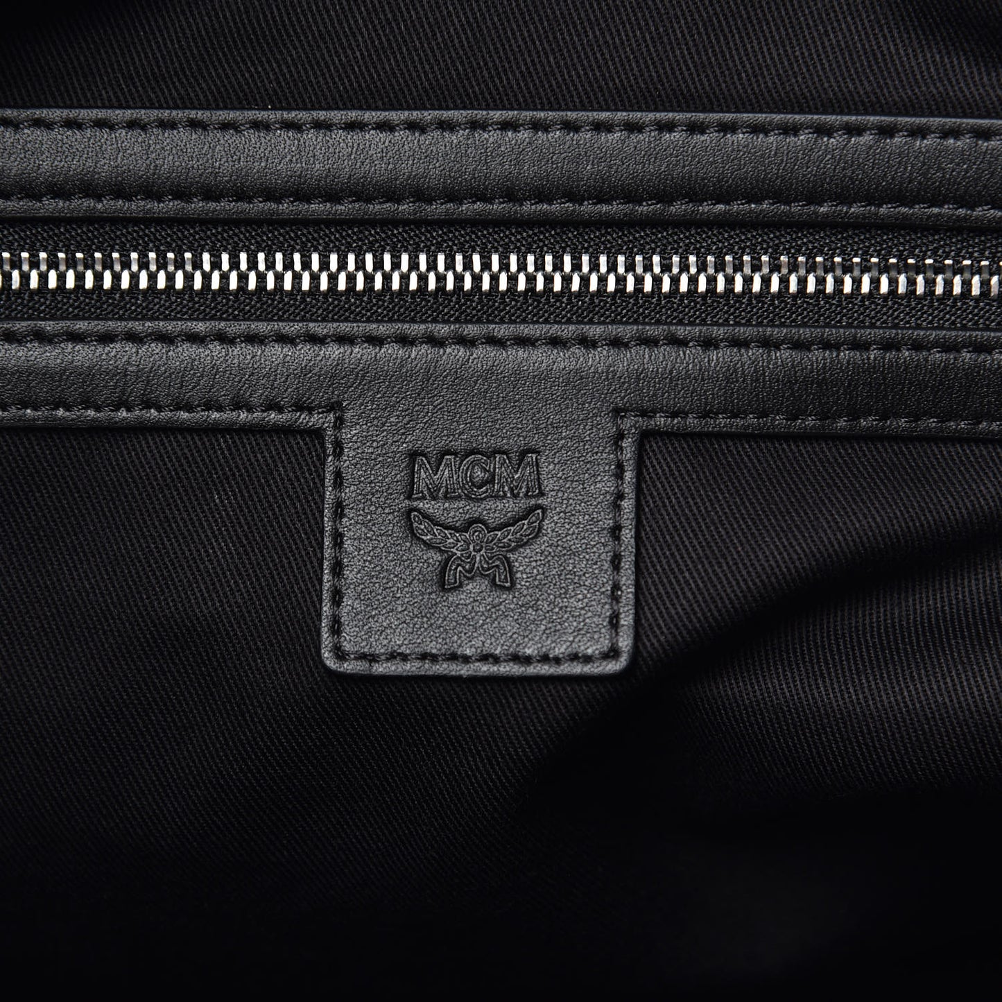 Calfskin Visetos Anya Shopper Tote Black