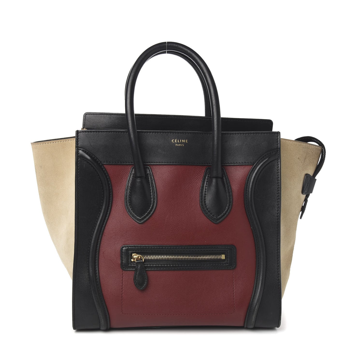 Smooth Calfskin Suede Mini Tri-Color Luggage Rust