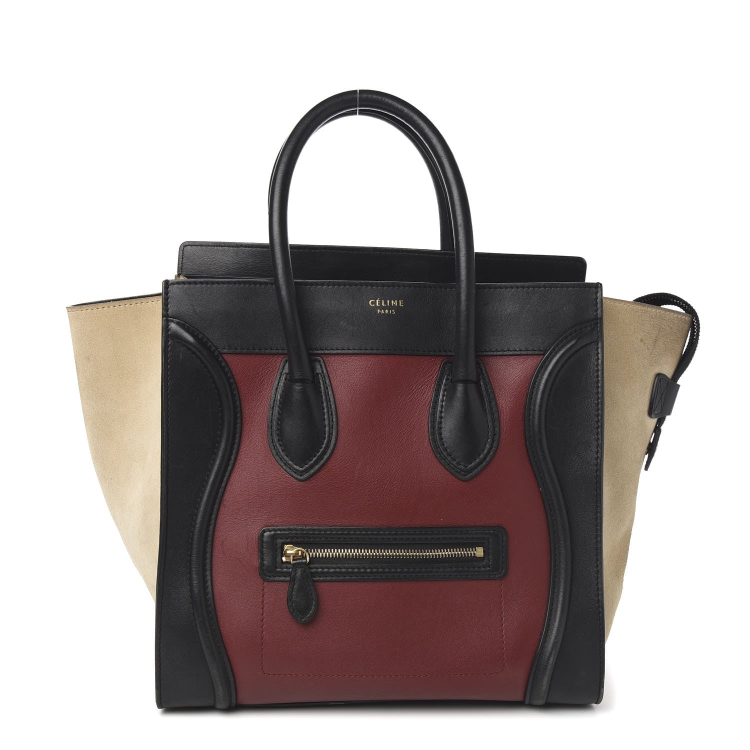 Celine Smooth Calfskin Suede Mini Tri-Color Luggage Rust 1 of 12