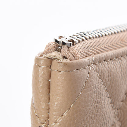 Chanel Caviar Quilted Small Cosmetic Case Beige 8 of 9