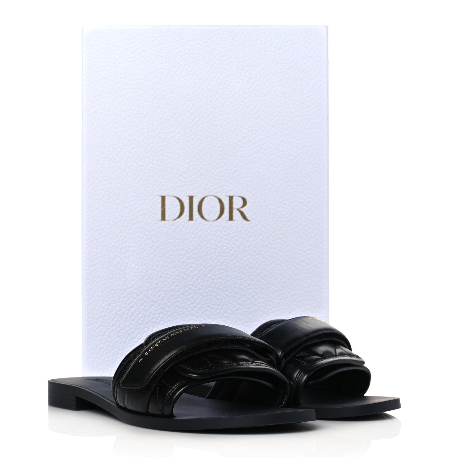 Christian Dior Calfskin Cannage Dio(r)evolution Slide Sandals 39 Black 9 of 9