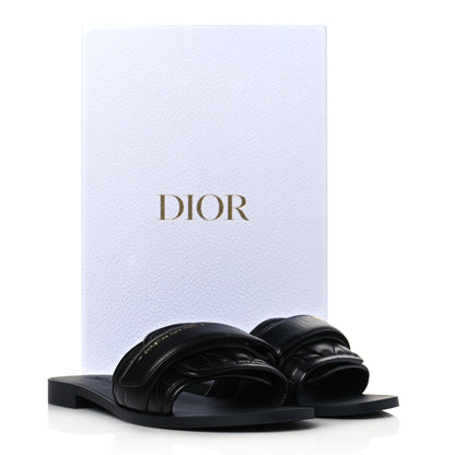 Christian Dior Calfskin Cannage Dio(r)evolution Slide Sandals 39 Black 9 of 9