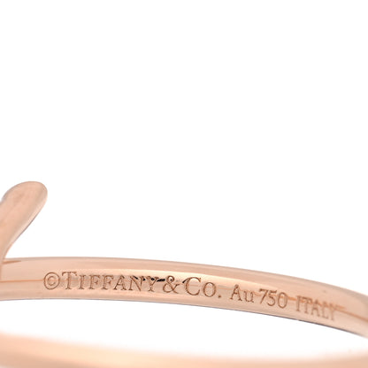 Tiffany 18K Rose Gold Diamond Small Knot Ring 55 7.25 4 of 5