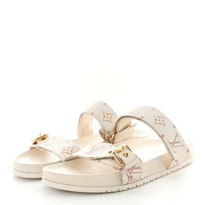 Louis Vuitton Monogram Bom Dia Flat Comfort Mule 42 Beige 3 of 9