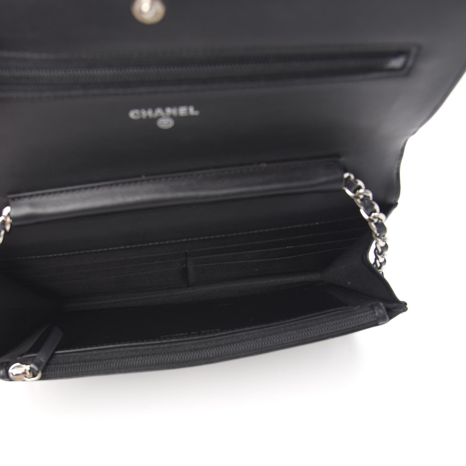 Chanel Caviar Timeless CC Wallet On Chain WOC Black 4 of 11