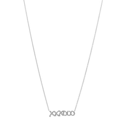 Tiffany 18K White Gold Diamond Paloma's Graffiti Love and Kisses Pendant Necklace 1 of 4