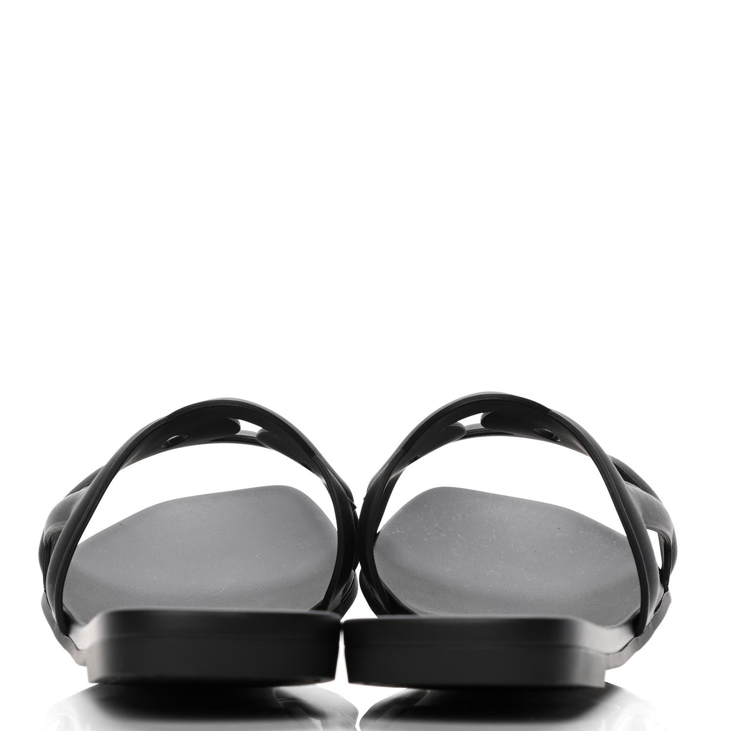 Hermes Rubber Aloha Sandals 40 Black 6 of 10