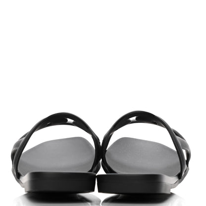 Hermes Rubber Aloha Sandals 40 Black 6 of 10