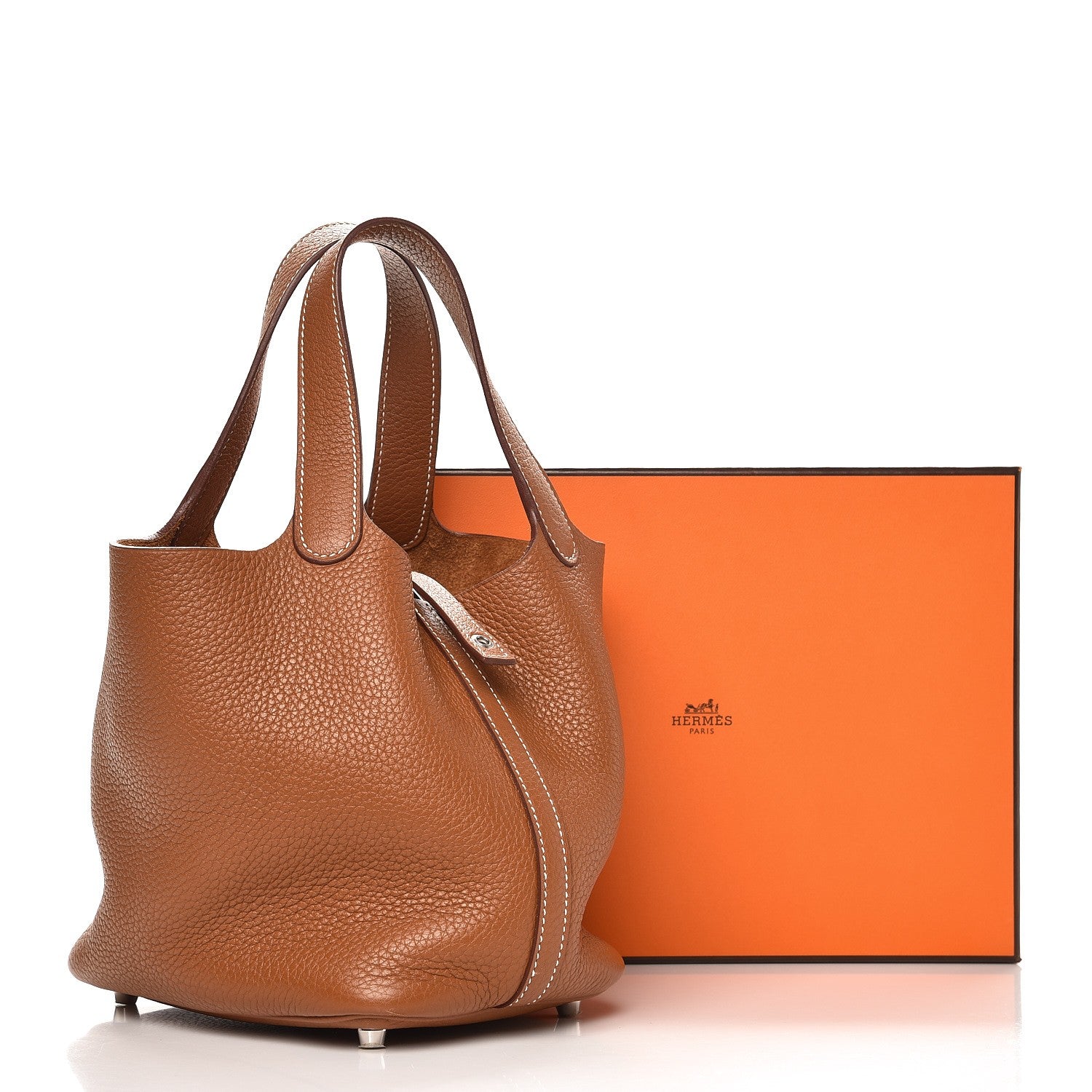 Hermes Taurillon Clemence Picotin Lock 18 PM Gold 8 of 8