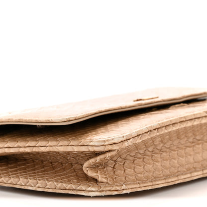 Chanel Snakeskin Wallet On Chain WOC Beige 10 of 15