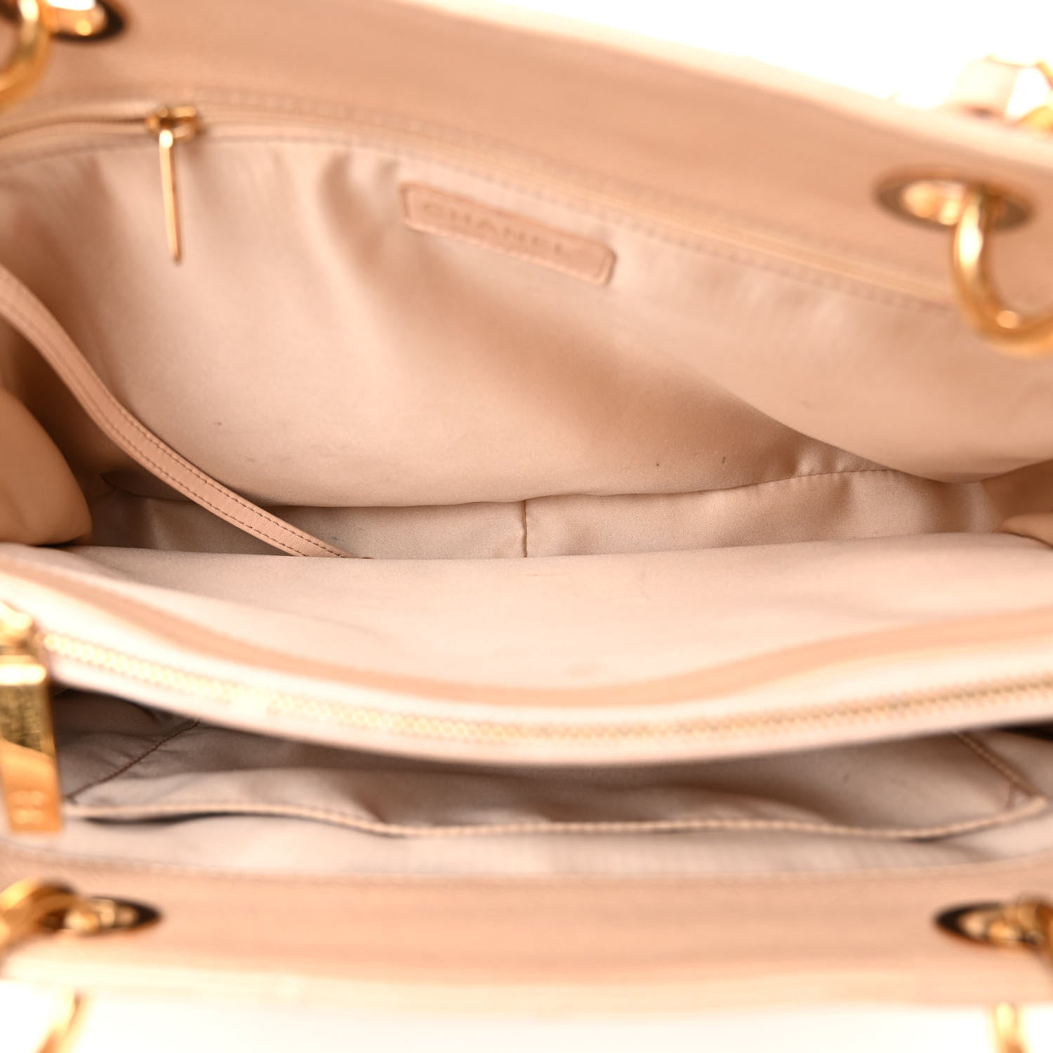 Chanel Caviar Quilted Grand Shopping Tote GST Beige Clair 5 of 10