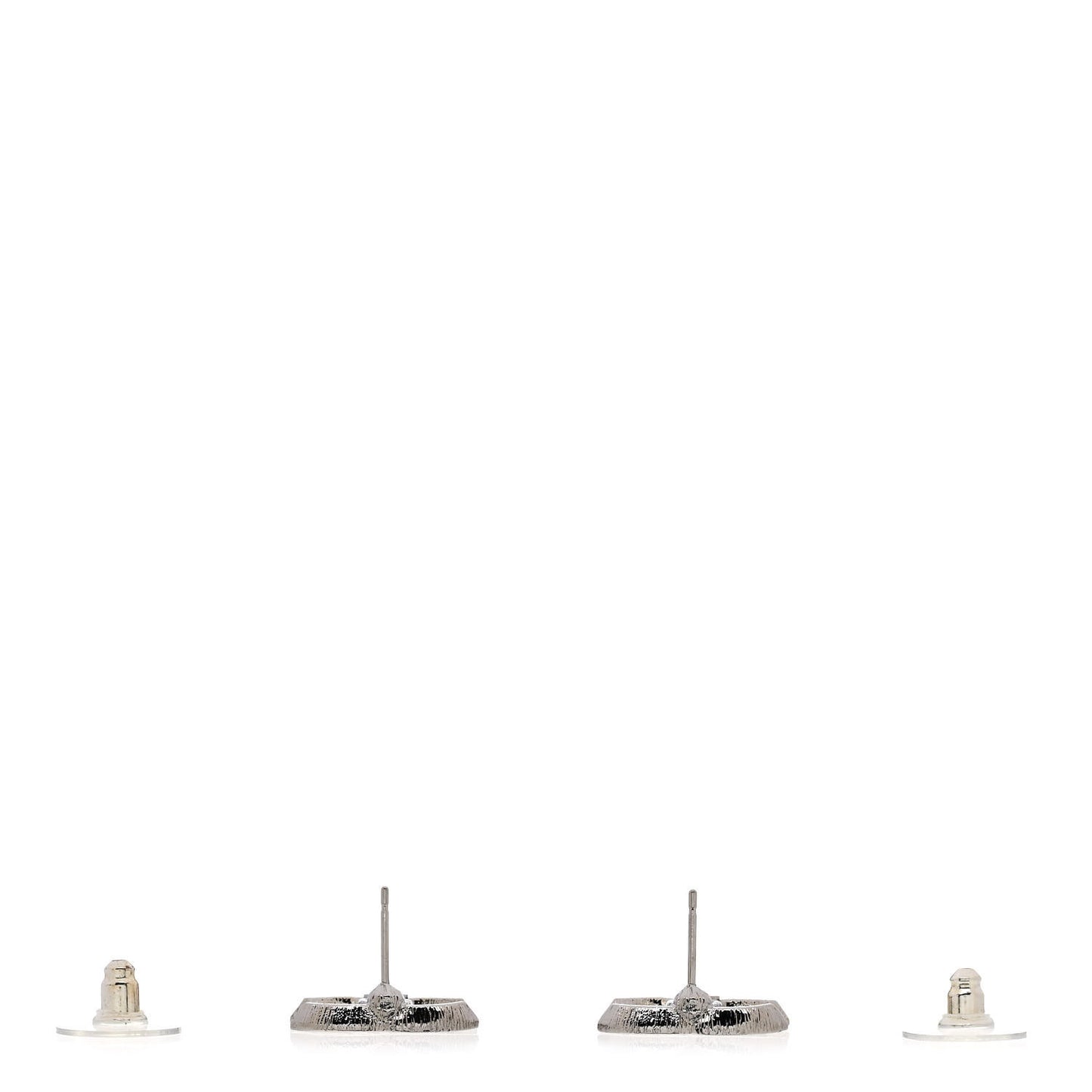Crystal CC Earrings Silver