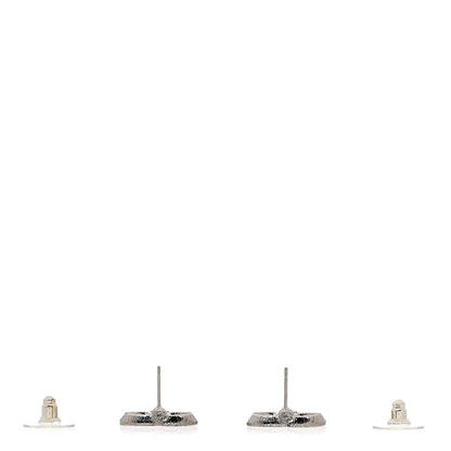 Chanel Crystal CC Earrings Silver 3 of 5