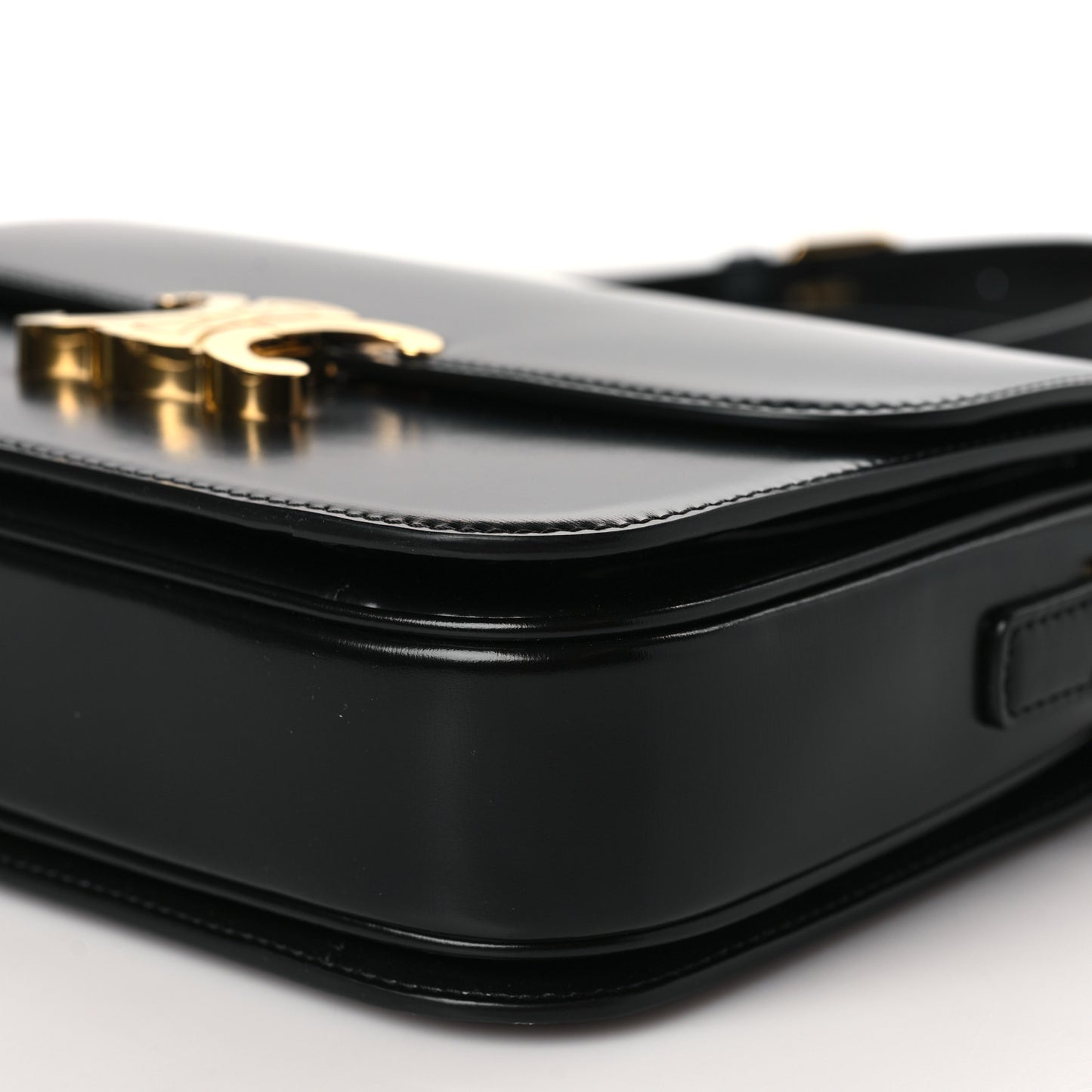 Shiny Calfskin Medium Triomphe Black