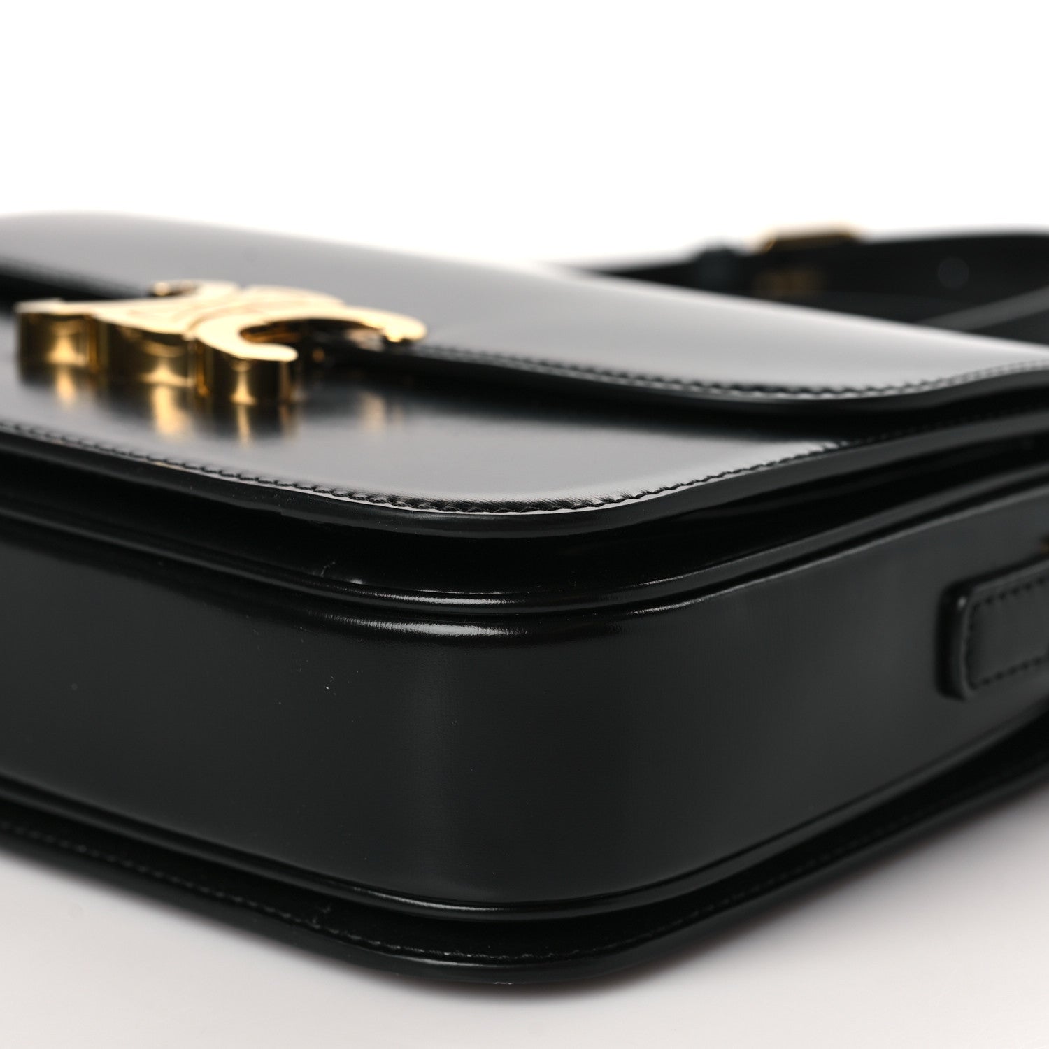 Celine Shiny Calfskin Medium Triomphe Black 9 of 9