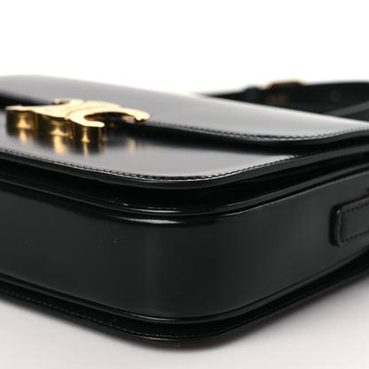 Celine Shiny Calfskin Medium Triomphe Black 9 of 9