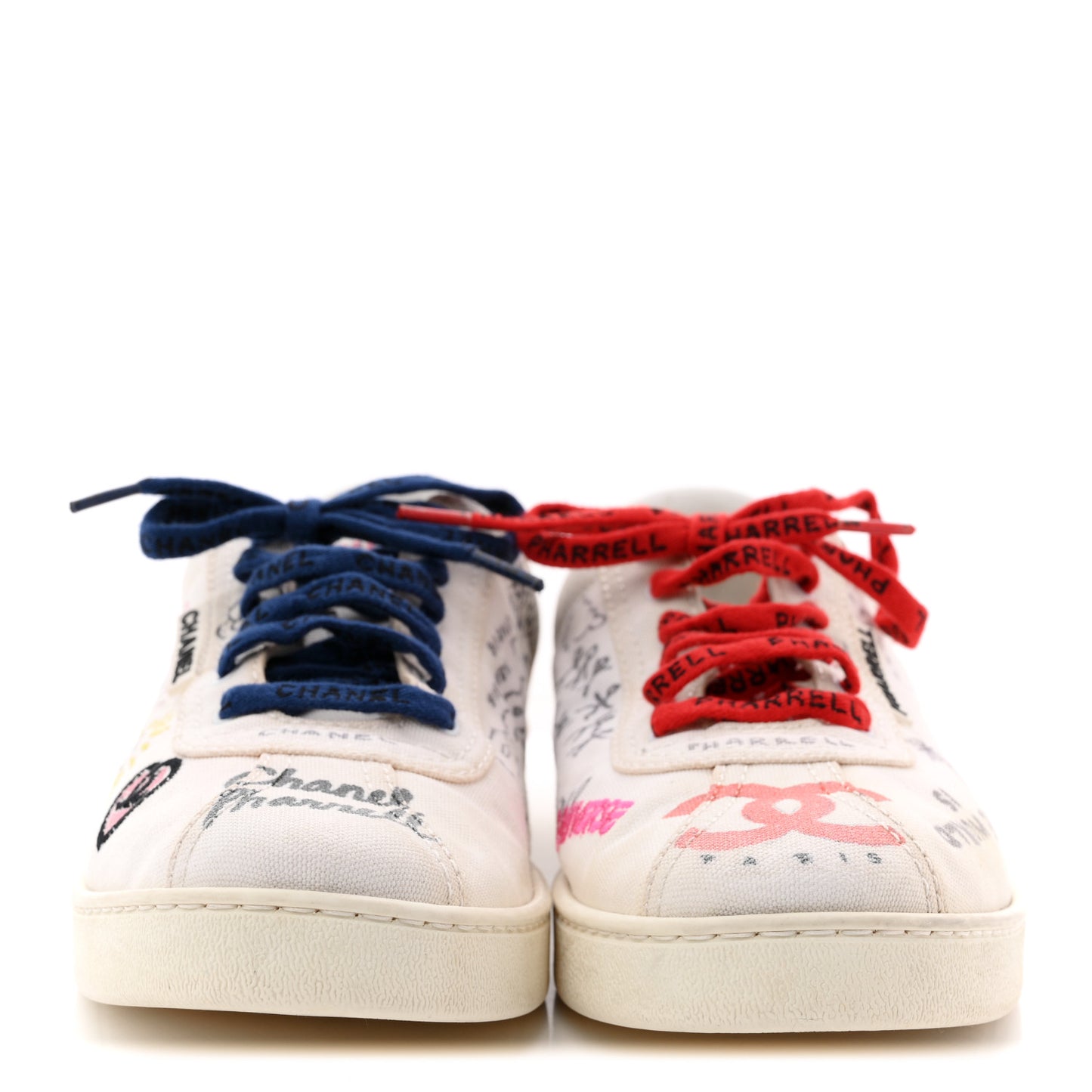 x Pharrell Williams Canvas Mens Sneakers 43 White