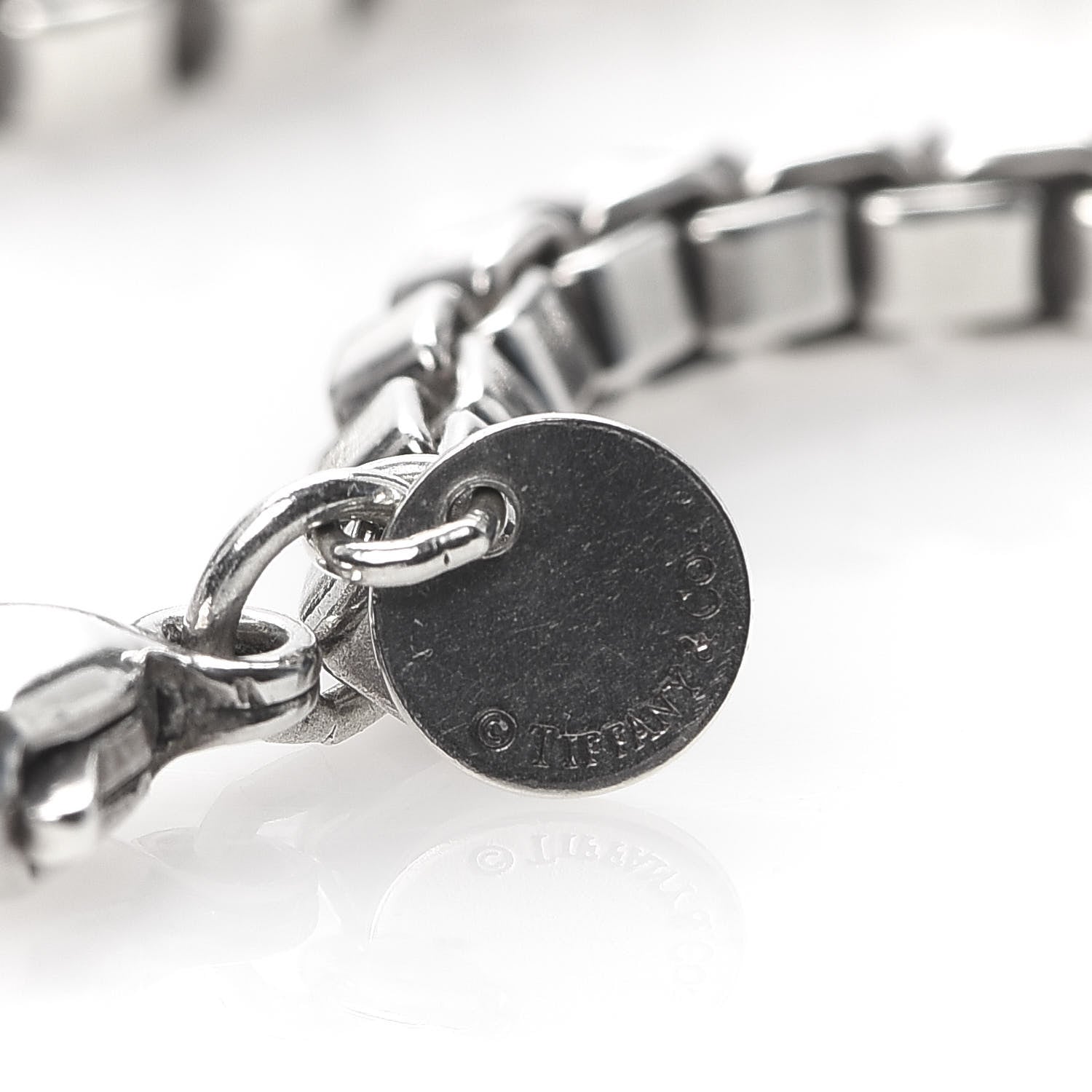 Tiffany Sterling Silver 4mm Venetian Link Bracelet 6 of 6