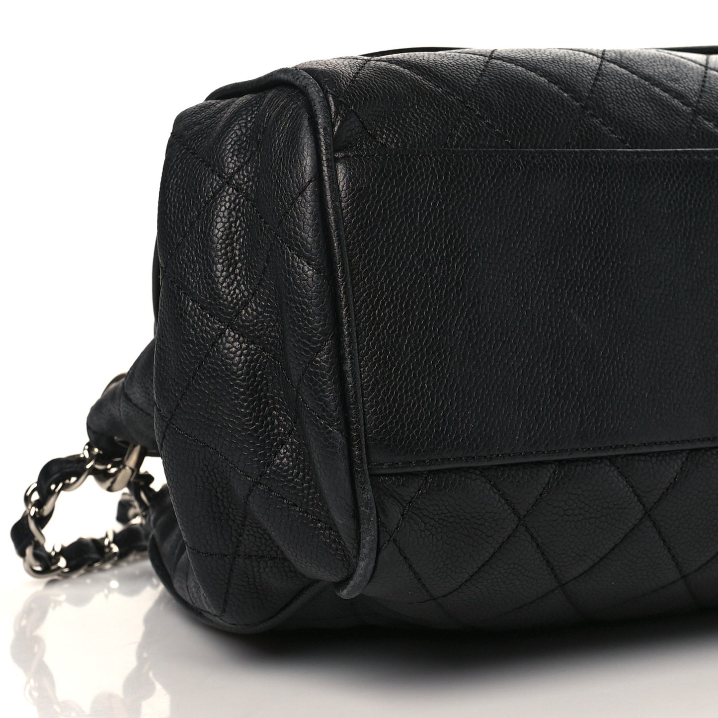 Caviar Quilted Timeless Accordion Flap Black